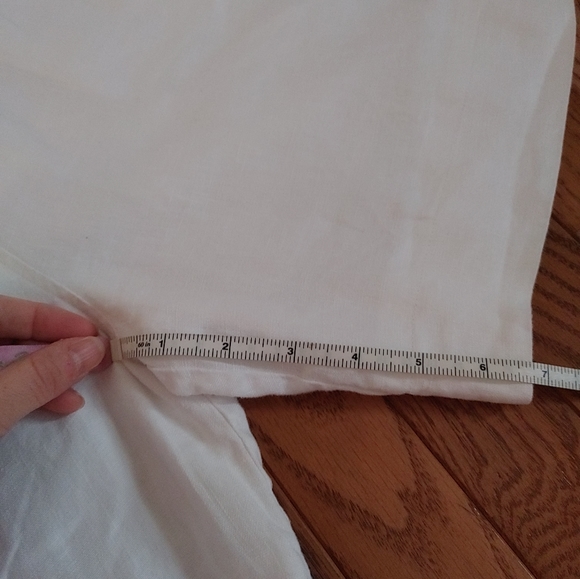 COS Linen Elastic Drawstring High Waisted White Bermuda Shorts - Picture 8 of 14